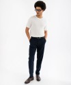 Tee-shirt manches courtes en maille côtelée homme[MISSING]
